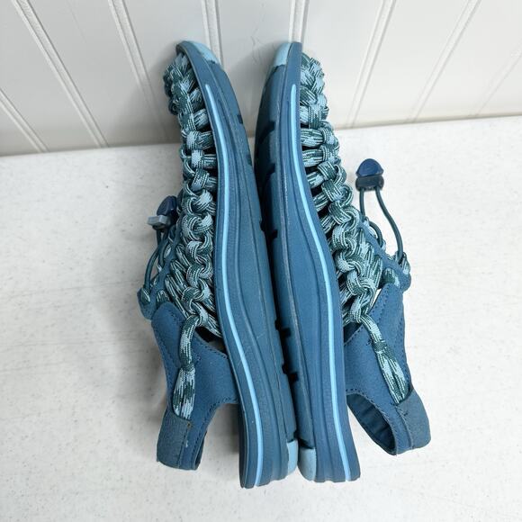 KEEN Sandals Womens 8 Uneek Cord Bungee Hiking Sport Shoes Turquoise Teal Blue - Picture 7 of 9